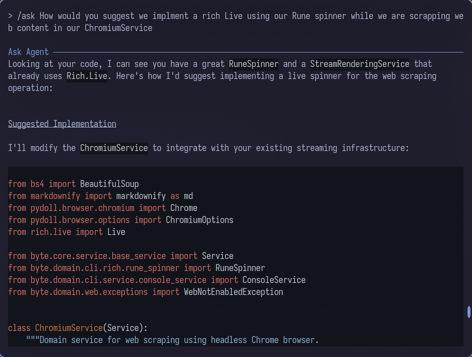 AI suggestion for implementing the feature