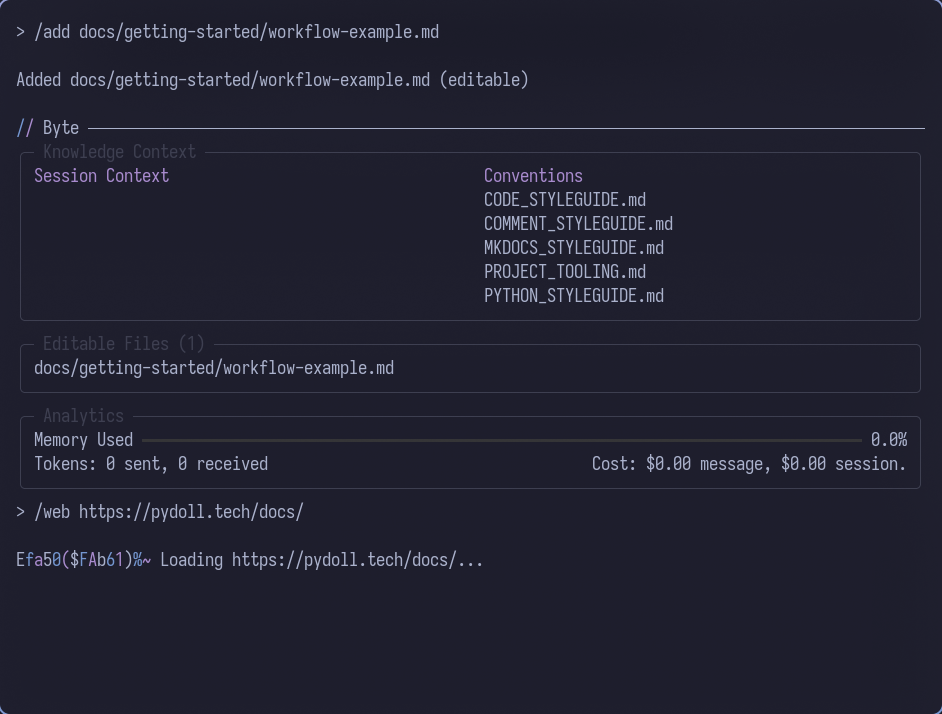 Web process showing progress